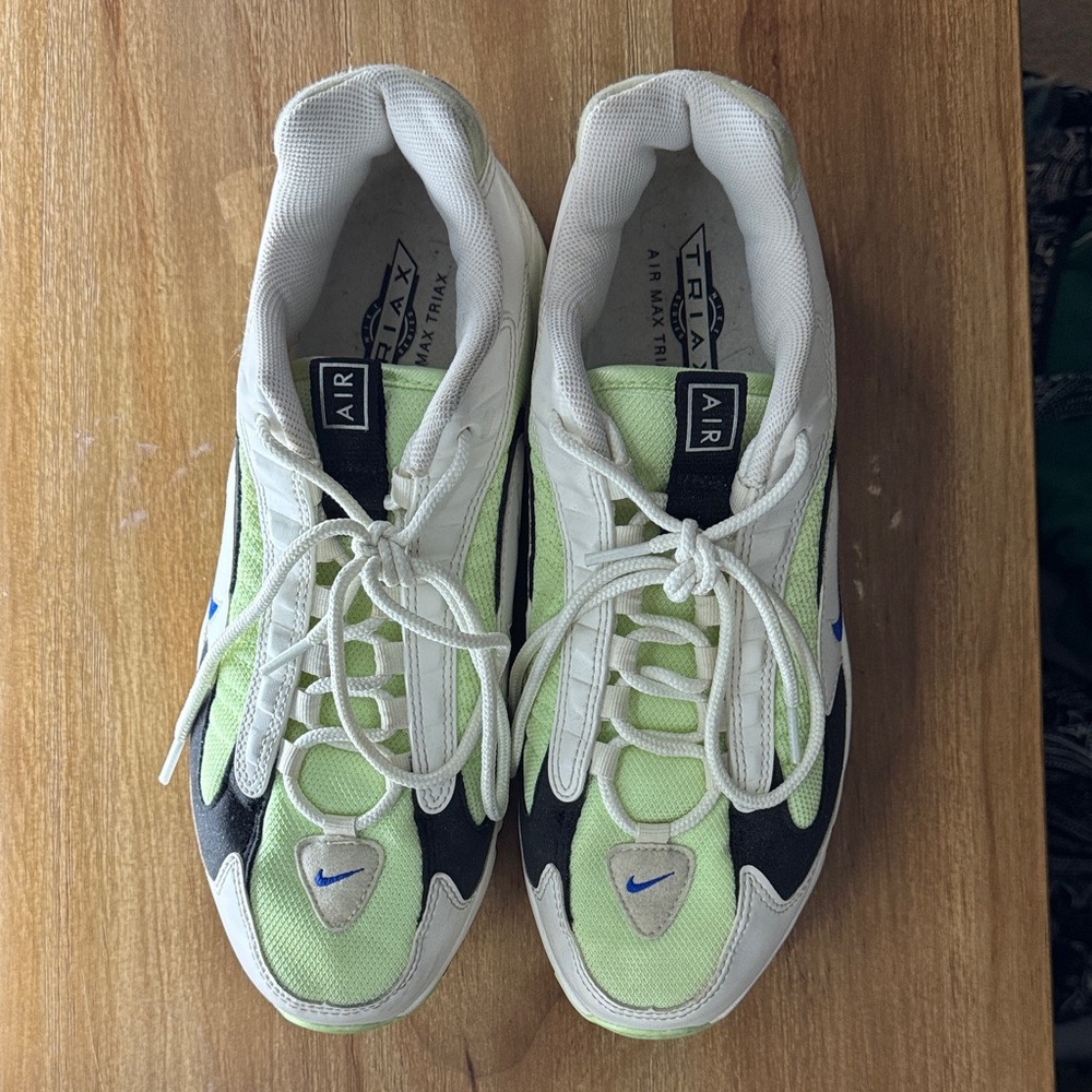 Nike Air Max Triax in White, Black, and Light Green